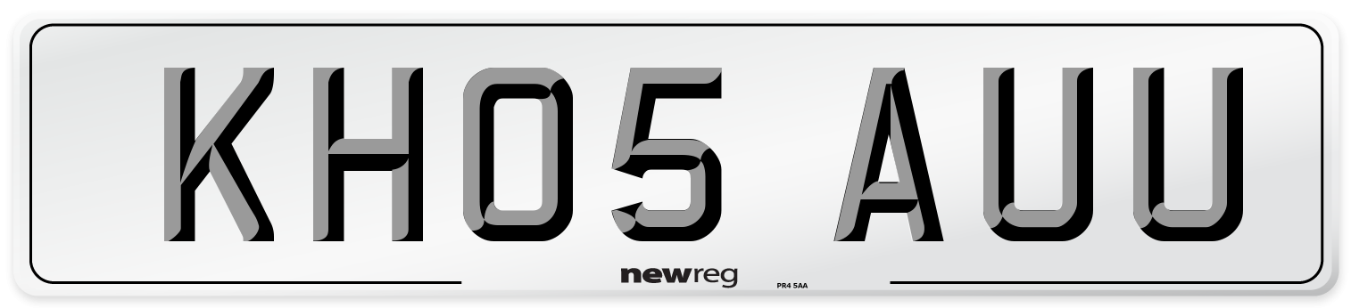 KH05 AUU Number Plate from New Reg